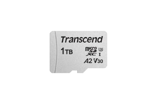 TRANSCEND 1 TB MICRO SDXC C10 UHS-I U3 V30 A2 WITH SD ADAPTOR