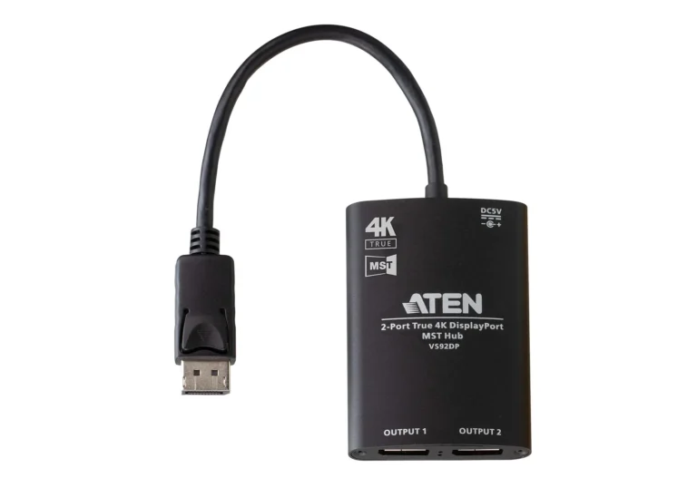 ATEN 2-Port True 4K DisplayPort Single Stream Transport (SST) or Multi-Stream Transport (MST) Mode