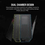 6500X RGB Mid-Tower Black Dual Chamber PC Case