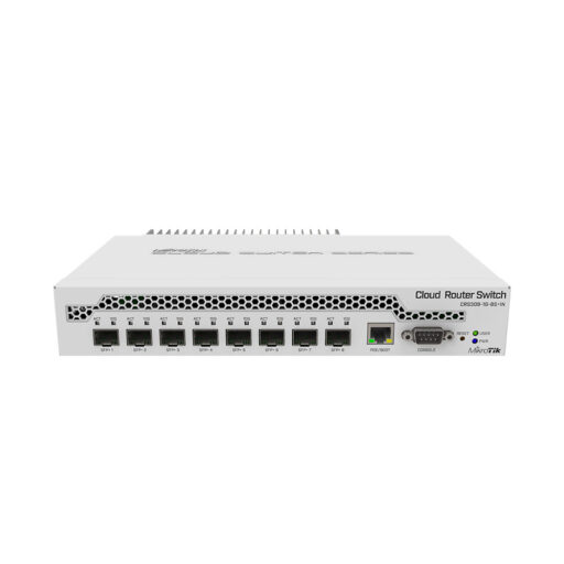 MikroTik Cloud Router Switch CRS309-1G-8S+IN, 1x GB Ethernet, 8x SFP+ Cages, RouterOS L5 Or SwitchOS (Dual Boot), Passive Desktop Case, PSU