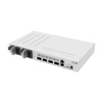 MikroTik Cloud Router Switch CRS504-4XQ-IN, 16x 25G Ports, 4x 100G QSFP28 Ports, 1x 100MB Ethernet Port for Management, Desktop Case, Dual Hot-Swap PSU