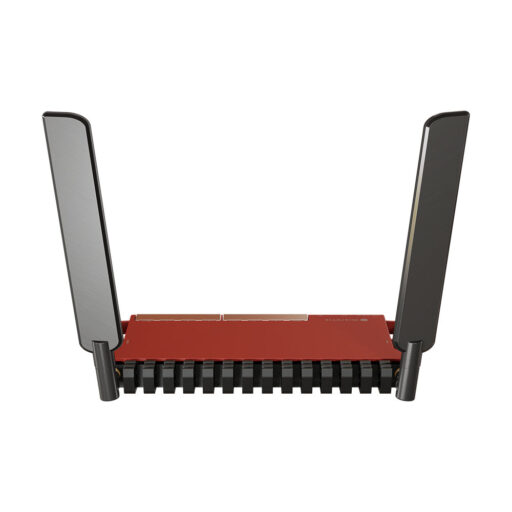 MikroTik L009UiGS-2HaxD, 8x GB LAN, 1x 2.5 GB SFP port, 2.4 GHz 802.11b/g/n/ax dual-chain wireless, 4dBi 2.4GHz external antennas, USB, desktop case, PSU
