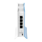 MikroTik hAP lite, 4x LAN, built-in 2.4GHz 802.11b/g/n 2x2 two chain wireless with integrated antennas, tower case, PSU