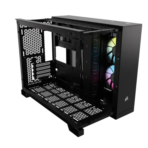2500X RGB Micro ATX Black Dual Chamber PC Case