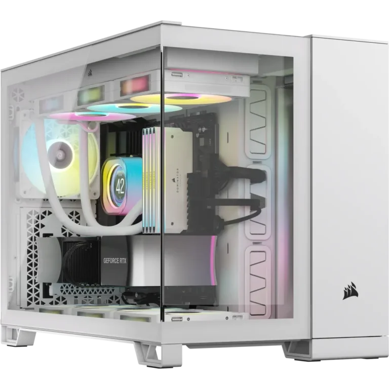 2500X RGB Micro ATX White Dual Chamber PC Case