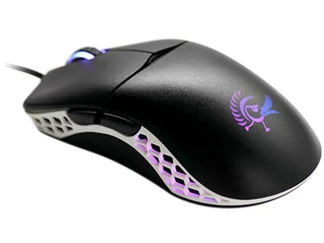 Ducky Mouse Feather Black and White - Huano Blue switches