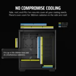 3500X Tempered Glass Black Mid-Tower PC Case; 2x 3.5'' | 2x 2.5'' Drive Bays; Up to 360mm Radiator compatible