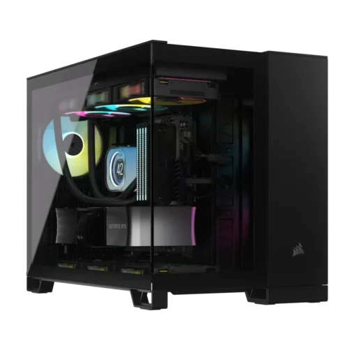 2500X RGB Micro ATX Black Dual Chamber PC Case