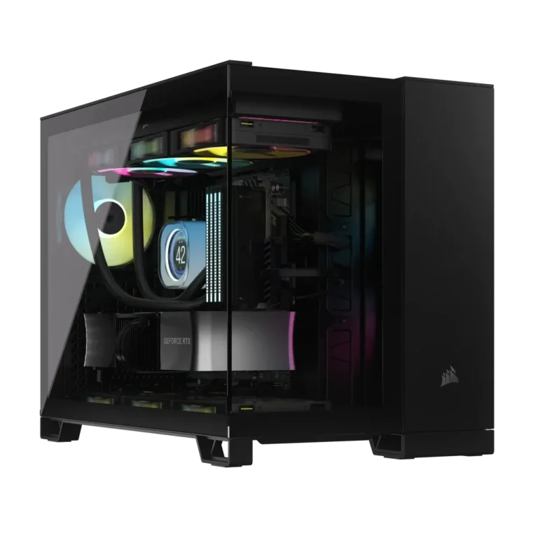 2500X RGB Micro ATX Black Dual Chamber PC Case