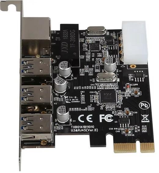 PCI-E 3 X USB3 + RJ45 CARD