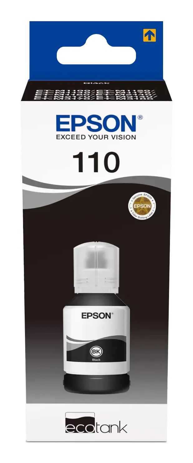 Epson 110 EcoTank Pigment black ink bottle (120 ml). 6000 pa