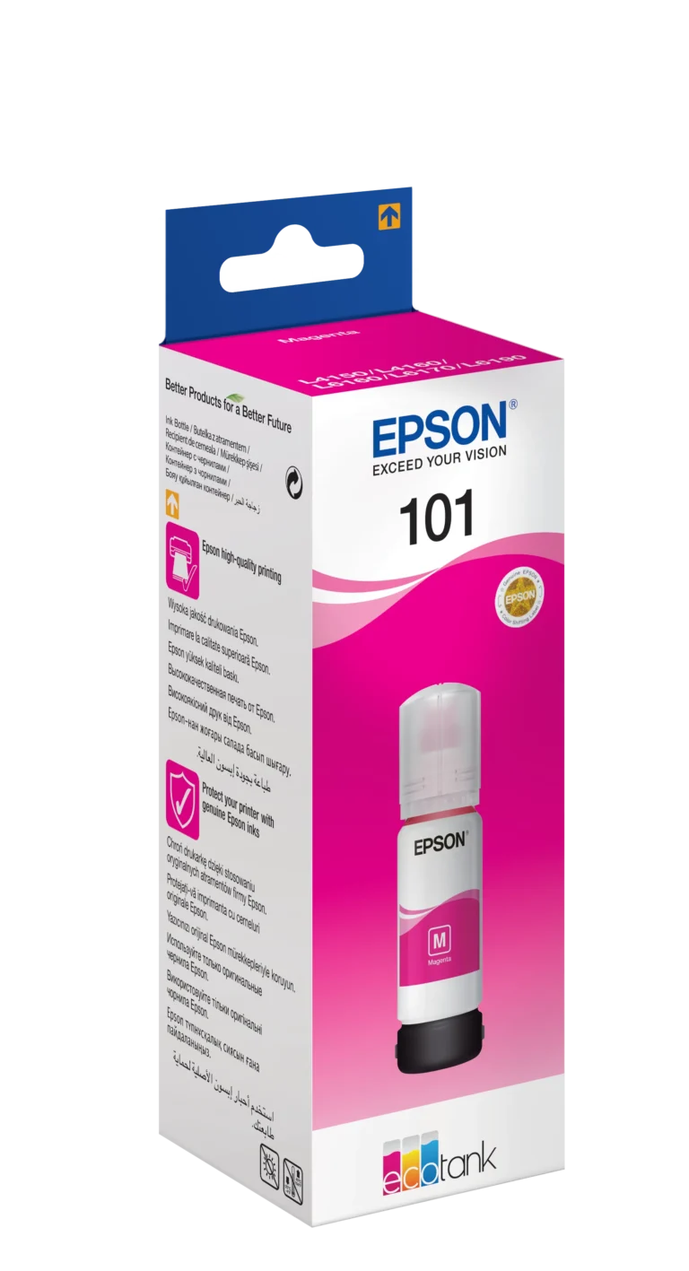Epson 101 Ecotank Magenta ink bottle (70ml). 6000 pages @ 5%