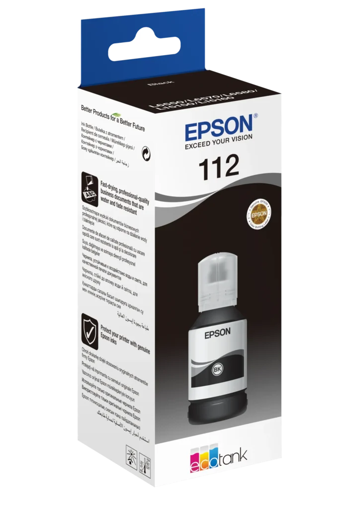 Epson 112 EcoTank Pigment Black ink bottle (127 ml) 7500 pag