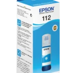 Epson 112 EcoTank Pigment Cyan ink bottle (70 ml). 6000 page