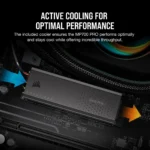 Corsair MP700 PRO 1TB M.2 NVMe PCIe Gen. 5 x4 SSD with Cooler; Read Up To 11 700MB/s; Write up to 9600MB/s