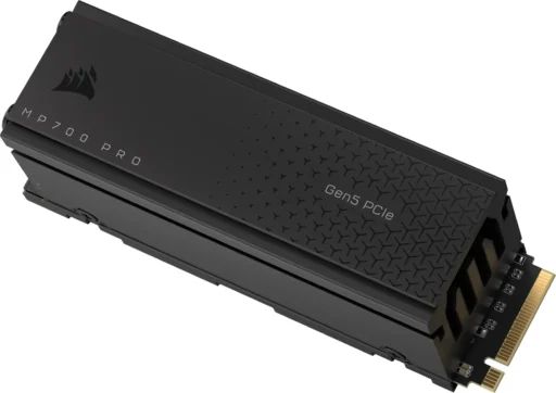 Corsair MP700 PRO 1TB M.2 NVMe PCIe Gen. 5 x4 SSD with Cooler; Read Up To 11 700MB/s; Write up to 9600MB/s