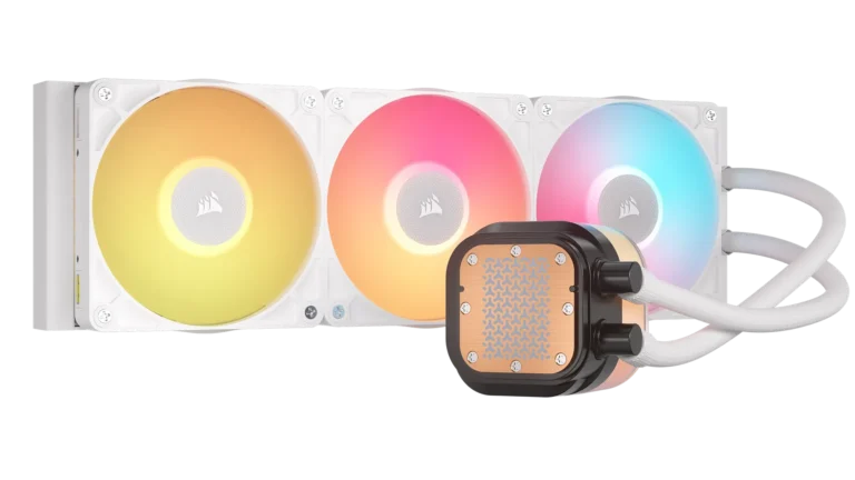 Corsair iCUE LINK TITAN 360 RX LCD Liquid CPU Cooler - White ? RX120 RGB Fans ? Fits Intel? LGA 1851/1700