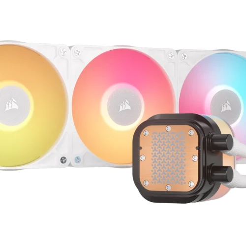 Corsair iCUE LINK TITAN 240 RX LCD Liquid CPU Cooler - White ? RX120 RGB Fans ? Fits Intel? LGA 1851/1700