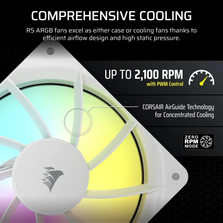 Corsair RS120 ARGB 120mm PWM Fan ? White