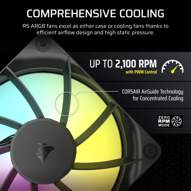 Corsair RS120 ARGB 120mm PWM Fans Triple Pack