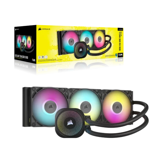 Corsair iCUE LINK TITAN 360 RX RGB Liquid CPU Cooler ? RX120 RGB Fans ? Fits Intel? LGA 1851/1700