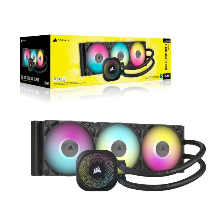 Corsair iCUE LINK TITAN 360 RX RGB Liquid CPU Cooler ? RX120 RGB Fans ? Fits Intel? LGA 1851/1700