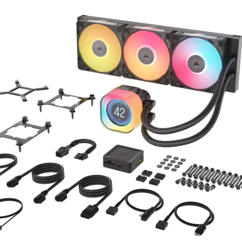 Corsair iCUE LINK TITAN 360 RX LCD Liquid CPU Cooler ? RX120 RGB Fans ? Fits Intel? LGA 1851/1700