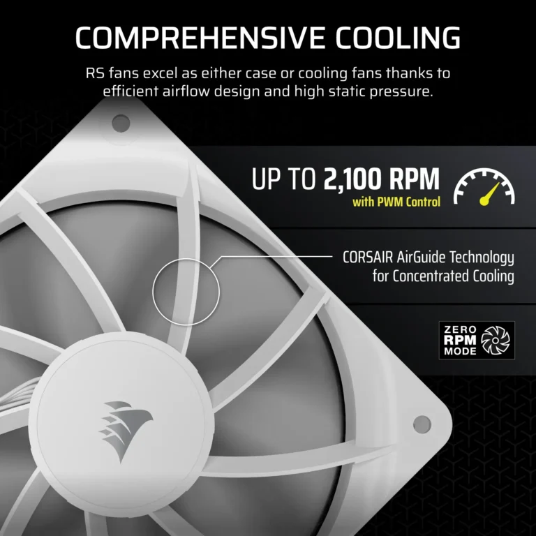 Corsair RS120 120mm PWM Fan ? White