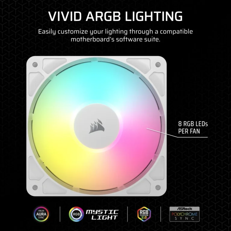 Corsair RS120 ARGB 120mm PWM Fan ? White
