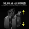 2500X RGB Micro ATX Black Dual Chamber PC Case; 2x