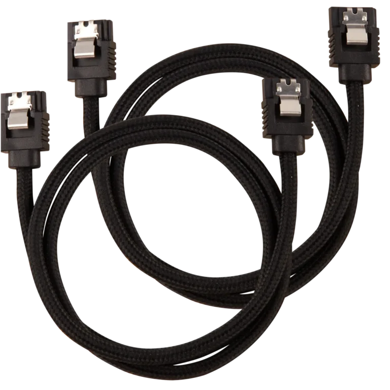 Corsair Premium Sleeved SATA Data Cable Set with Straight Co