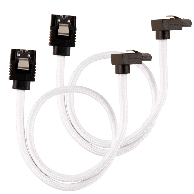 Corsair Premium Sleeved SATA Data Cable Set with 90 Connect