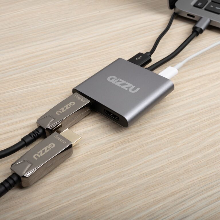 Gizzu 4-in-1 Type-C to Dual HDMI Hub