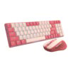 Redragon BS8772 Wireless Keyboard and Mouse Combo - Red/Pink