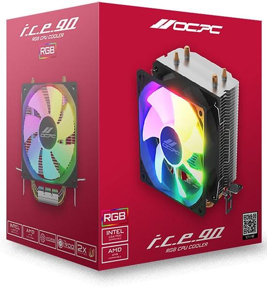 OCPC I.C.E. 90 RGB CPU COOLER 90MM BLACK
