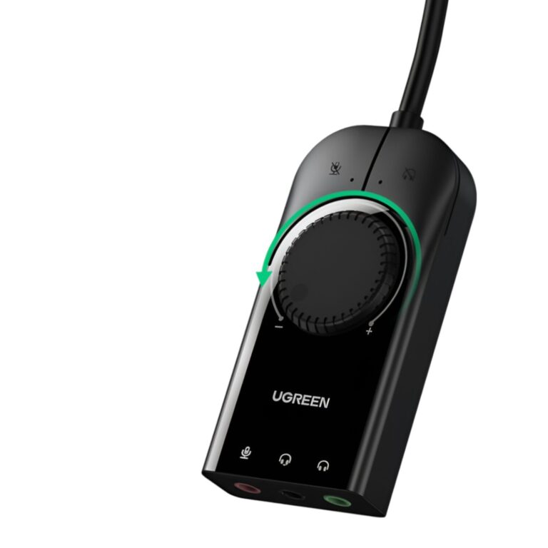 UGREEN CM129-40964 USB-A to 3.5mm External Stereo Sound Adapter - Black