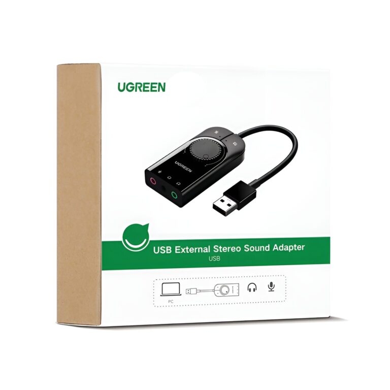 UGREEN CM129-40964 USB-A to 3.5mm External Stereo Sound Adapter - Black