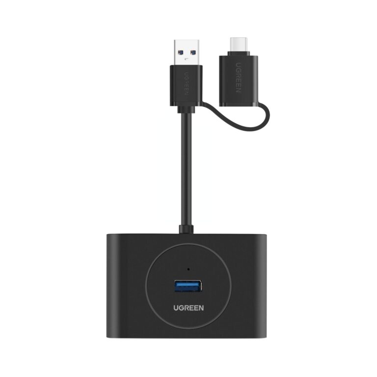 UGREEN 4-Port USB 3.0 Hub with Micro USB | 5Gbps Data Transfer - 0.5m