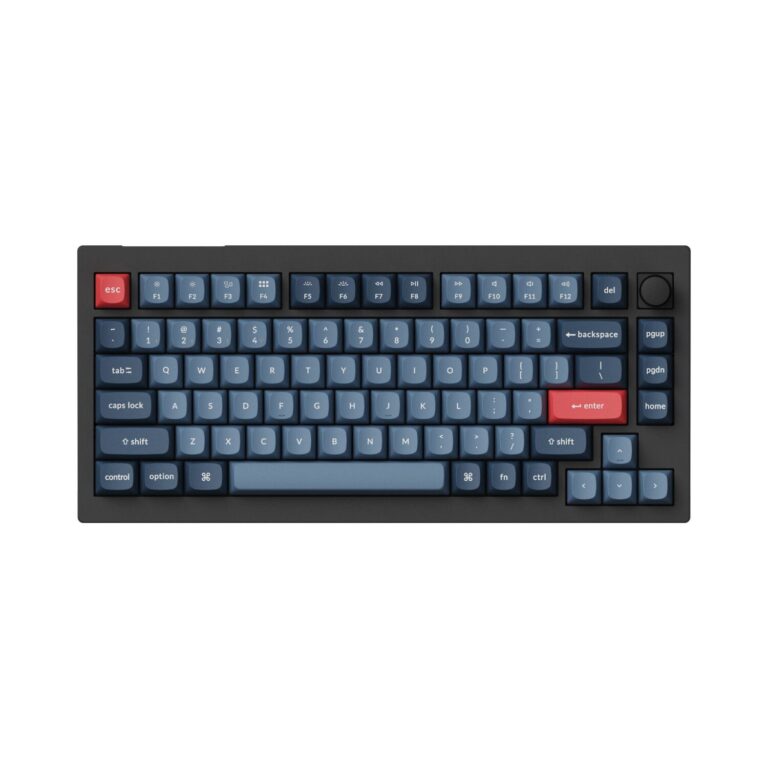Keychron V1 Max QMK/VIA Wireless Custom Mechanical Keyboard | BROWN Switches ? Black