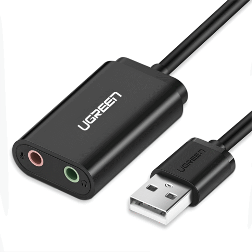 US205-30724-wr-01.png UGREEN USB to 3.5mm External Stereo Sound Adapter - Black
