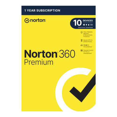 Norton 360 Premium 75GB ? 10 Devices (Physical Package)