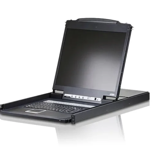 16P PS/2 USB VGA 19'' LCD KVM Switch W/(USA KB/SPKB)/W/(US/EU) CORD ATEN