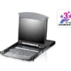 8-port 17'' Dual Rail LCD IP Cat5 KVM - D.Rail LCD KVM IP SW. W/(USKB/SPKB)/W/(US/EU) CORD