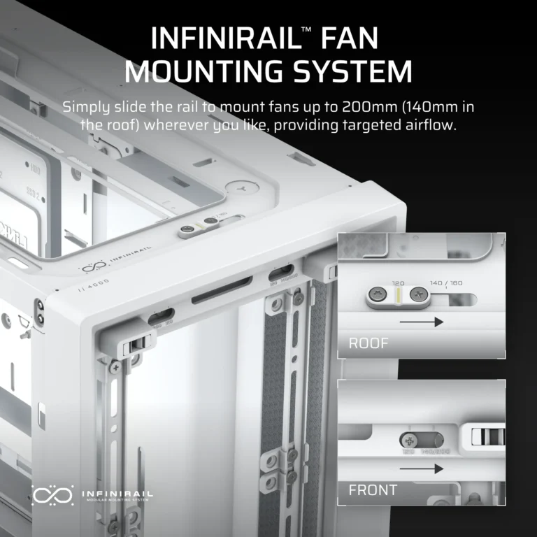 FRAME 4000D White Mid-Tower PC Case