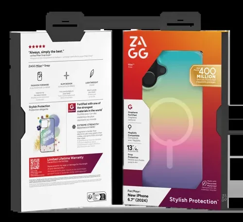 ZAGG Cases Milan Snap Apple iP16 Plus Iridescent