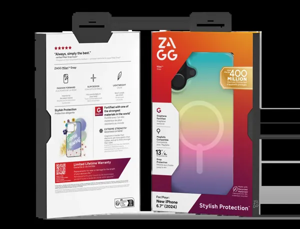 ZAGG Cases Milan Snap Apple iP16 Plus Iridescent