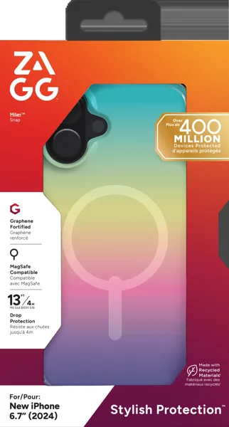 ZAGG Cases Milan Snap Apple iP16 Plus Iridescent