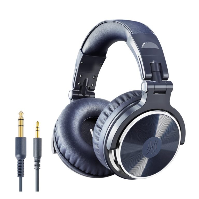 Oneodio Pro 10 Professional Wired Over Ear DJ and Studio Monitoring Headphones - Dark Blue