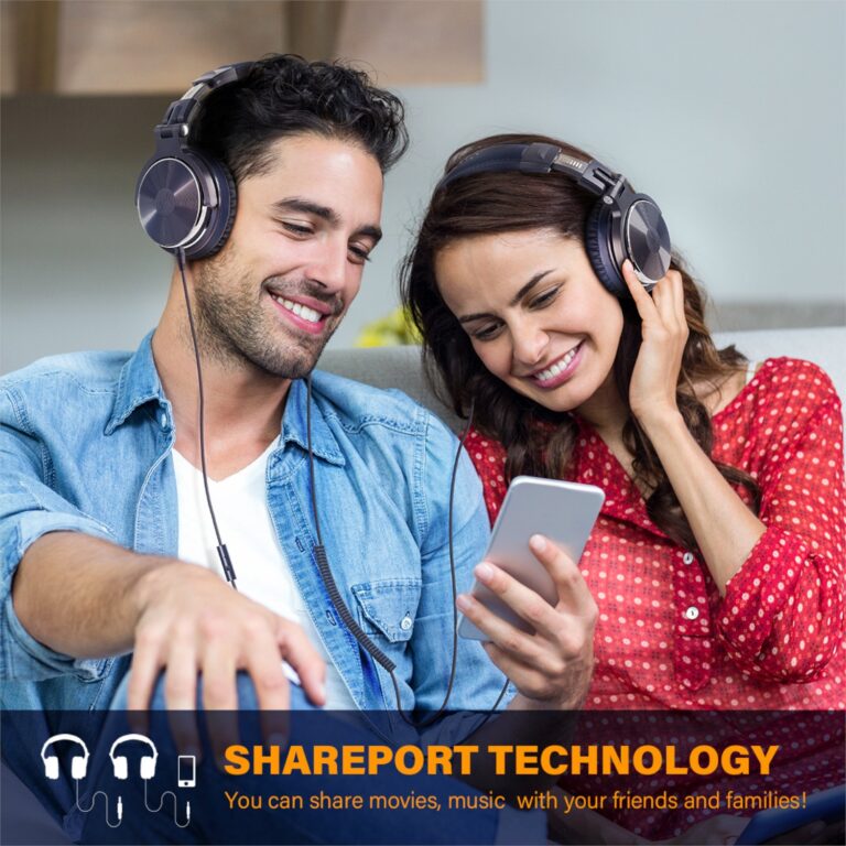 Oneodio Pro 10 Professional Wired Over Ear DJ and Studio Monitoring Headphones - Dark Blue