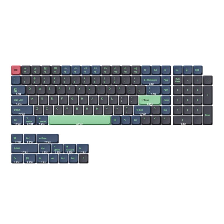 Keychron Low Profile Dye-Sub PBT LSA Full Set Keycap Set ? Hacker Edition (133 Keys